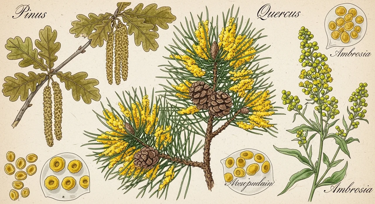 시기에 따른 주요 꽃가루 종류와 특징