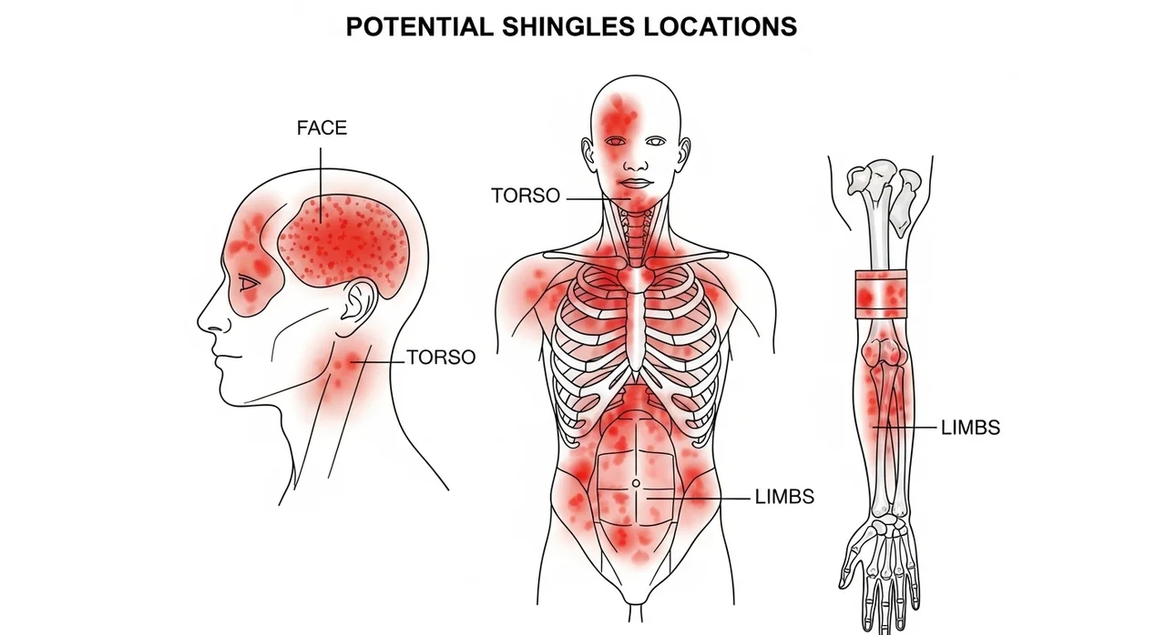 부위별 대상포진 초기증상 및 통증 양상