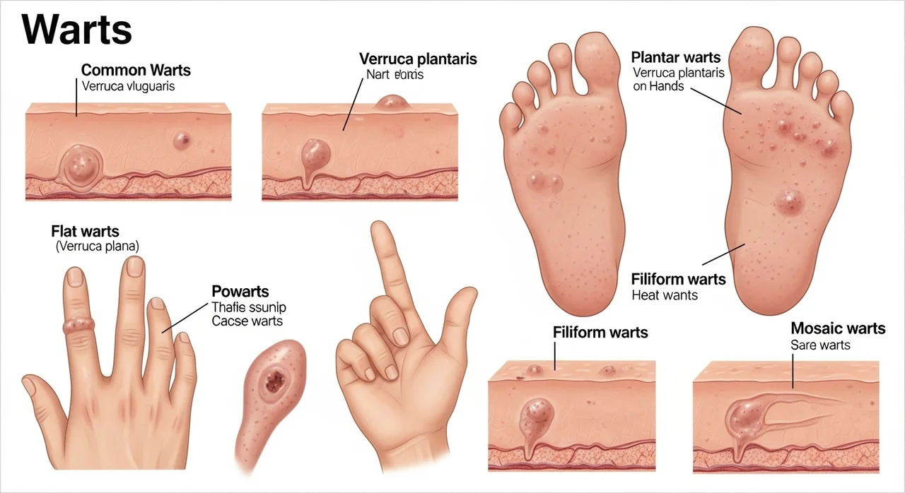 대표적인 사마귀 유형과 증상