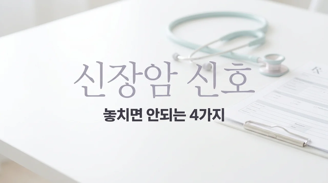 신장암 초기증상, 조기 발견을 위한 4가지 주요 신호
