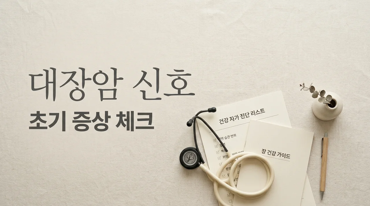 대장암 초기증상, 무심코 지나치면 위험한 5가지 신호